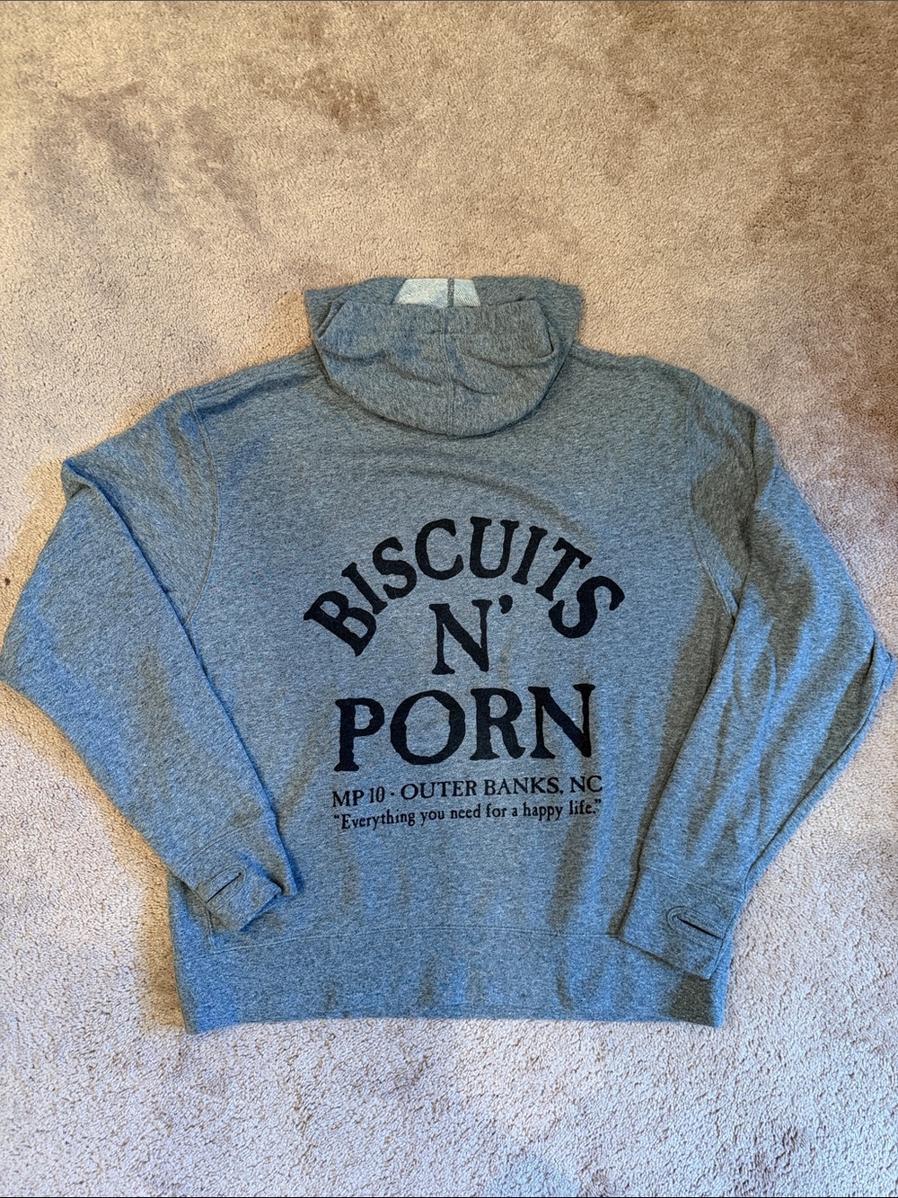 Biscuits N' Porn Women’s Medium Gray Hoodie